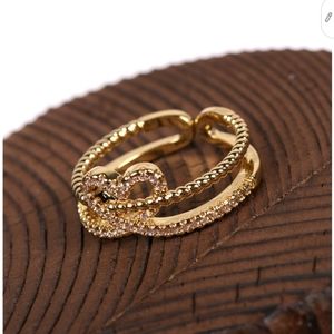 love adjustable ring with diamonds